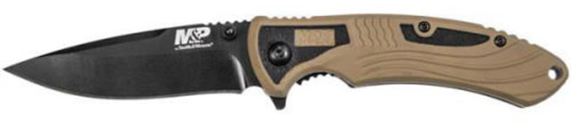 Smith & Wesson M&P M2.0 Ultra Glide Folding Knives 2.75 in 8Cr13MoV Stainless Steel Drop Point Black/FDE Rubberized Aluminum