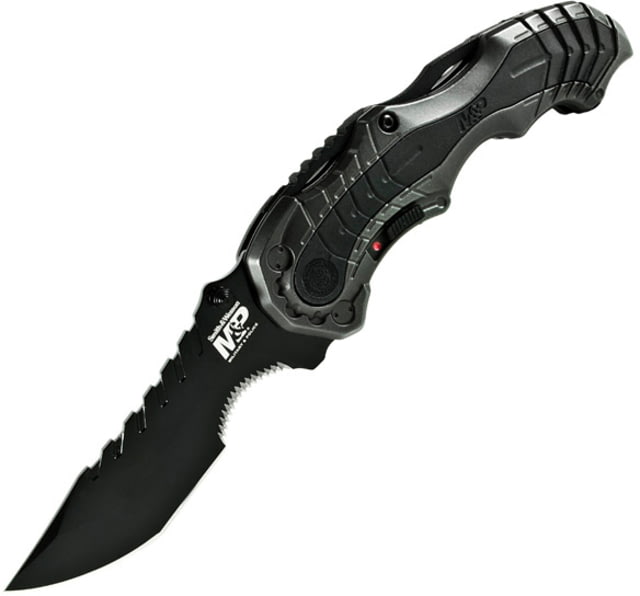 Smith & Wesson M&P Magic Assist Black Aluminum Black Blade Serrated SWMP6S