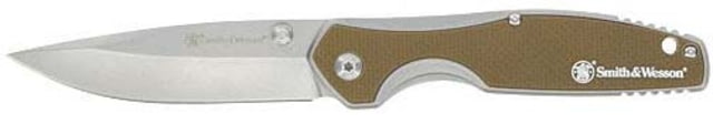 Smith & Wesson S&w Knife Cleft 3.25'' Spring Assist G10 Scales Handle