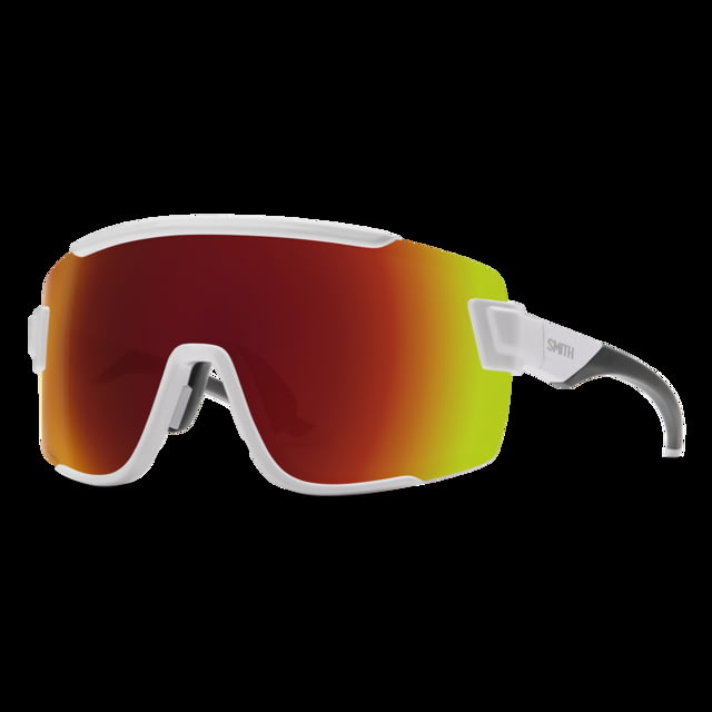 Smith Wildcat Sunglasses White Frame ChromaPop Red Mirror Lens