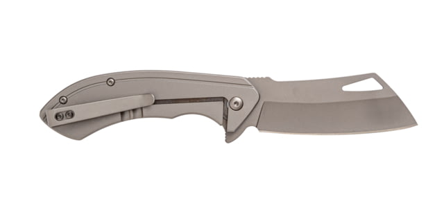 Smiths Smiths Titania Cleaver Folding Knife 3.26in 400 Stainless Steel Titanium Cleaver Blade Stainless Steel Handle Titanium