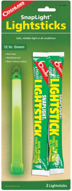 Coghlans SnapLight Non-Toxic Lightstick Green Pack of 2 872783