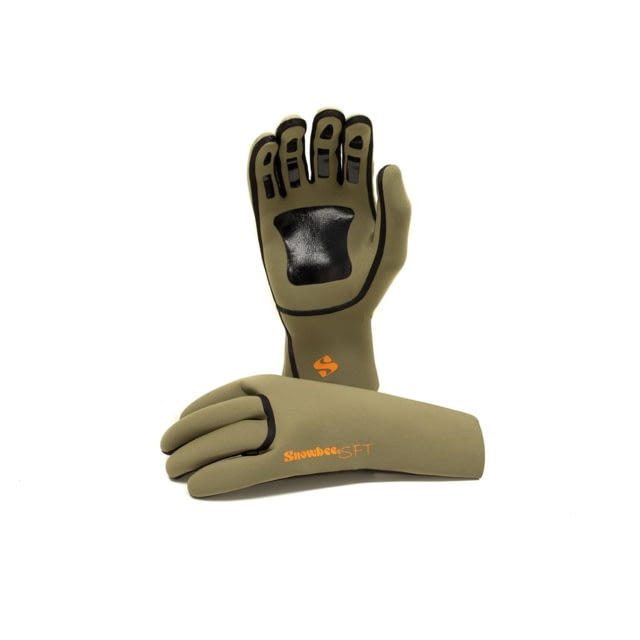 Snowbee SFT Neoprene Gloves 1mm Mid Olive/Black Large