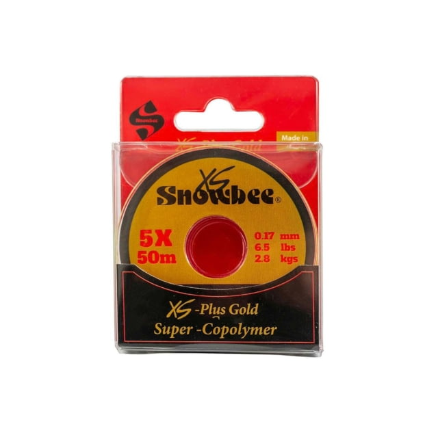 Snowbee XS-Plus Gold Super-Copolymer Tippet Clear 5X / 0.17mm / 6.5lbs / 50m