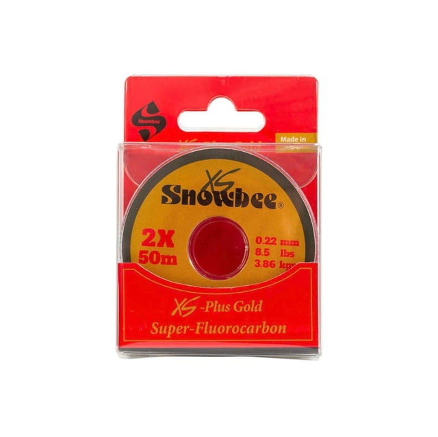 Snowbee XS-Plus Gold Super-Fluorocarbon Tippet Clear 2X / 0.22mm / 8.5lbs / 50m