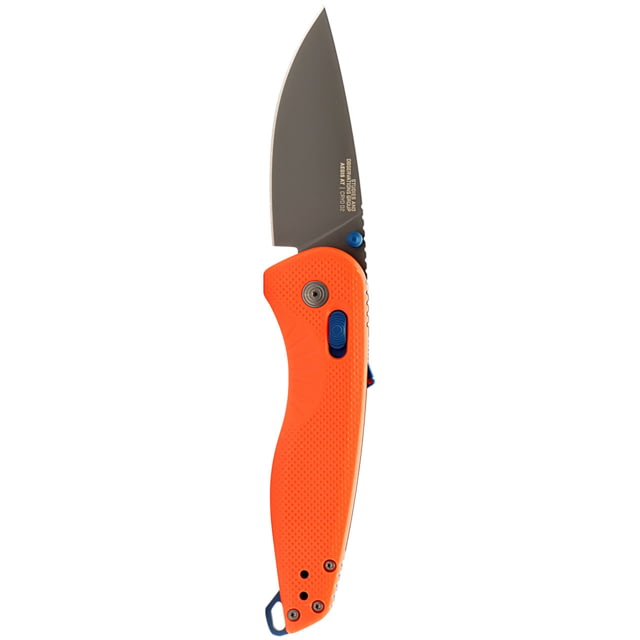 SOG Specialty Knives & Tools Aegis AT Folding Knives 3.13in CRYO D2 Drop Point Plain Blade Rescue Red GRN Handle