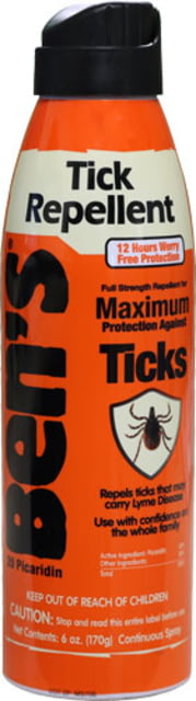 Ben's Tick Repellent Picaridin 6oz Orange