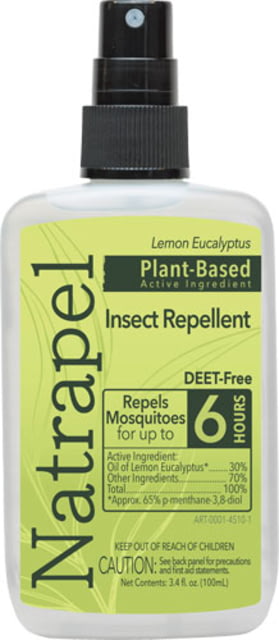 Natrapel 30percent Oil Lemon Eucalyptus 3.4oz Pump Bug Spray Green