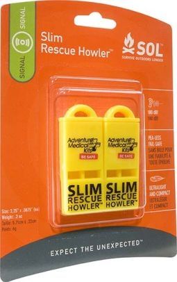 Survive Outdoors Longer Slim Rescue Howler Whistle 2/Pack Orange