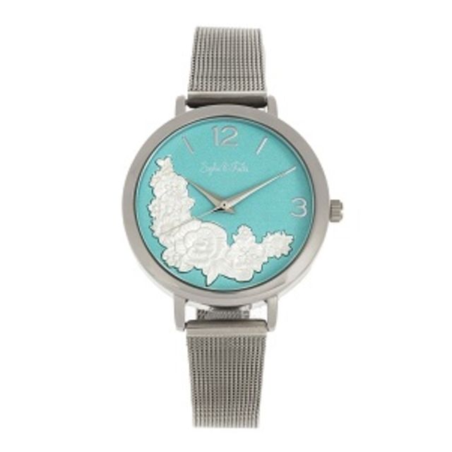 Sophie And Freda Lexington Bracelet Watches - Women's Silver/Turquoise One Size