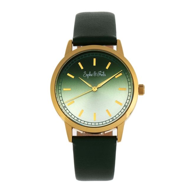 Sophie And Freda San Diego Leather-Band Watch Green One Size