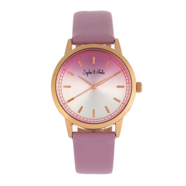 Sophie And Freda San Diego Leather Band Watches - Women's Pink One Size