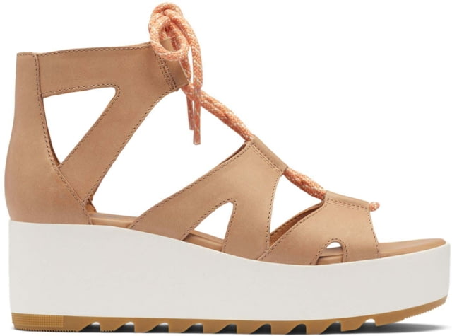 Sorel Cameron Flatform Lace Wedge Sandals Leather - Women's Honest Beige/Gum 17 9 US
