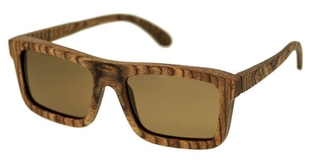 Spectrum Burrow Wood Sunglasses Brown Frame Brown Lens One Size
