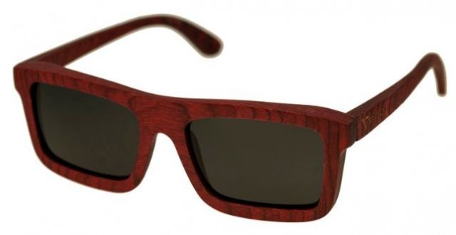 Spectrum Clark Wood Sunglasses Cherry Frame Black Lens One Size