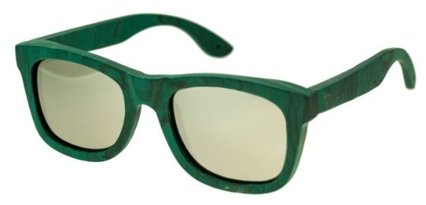 Spectrum Hamilton Wood Sunglasses Teal Frame Silver Lens Teal/Silver One Size