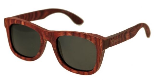 Spectrum Irons Wood Sunglasses Cherry Frame Black Lens Cherry/Black One Size