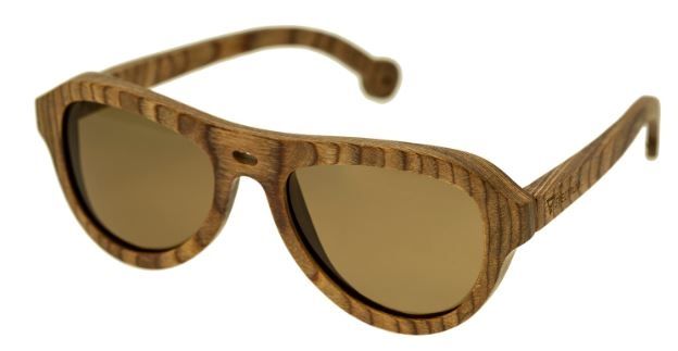 Spectrum Marzo Wood Sunglasses Brown Frame Brown Lens Brown/Brown One Size
