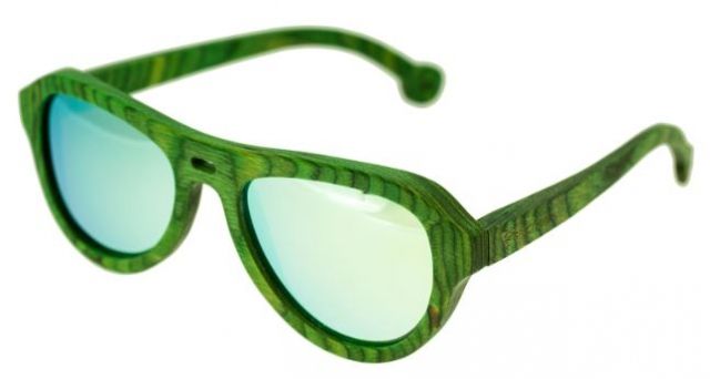 Spectrum Morrison Wood Sunglasses Green Frame Green Lens Green/Green One Size