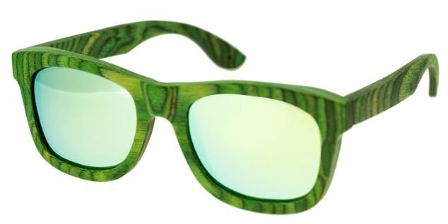 Spectrum Slater Wood Sunglasses Green Frame Green Lens Green/Green One Size
