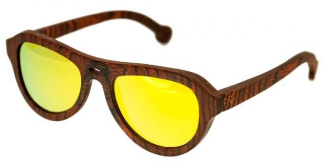 Spectrum Stroud Wood Sunglasses Orange Frame Black Lens Orange/Gold One Size