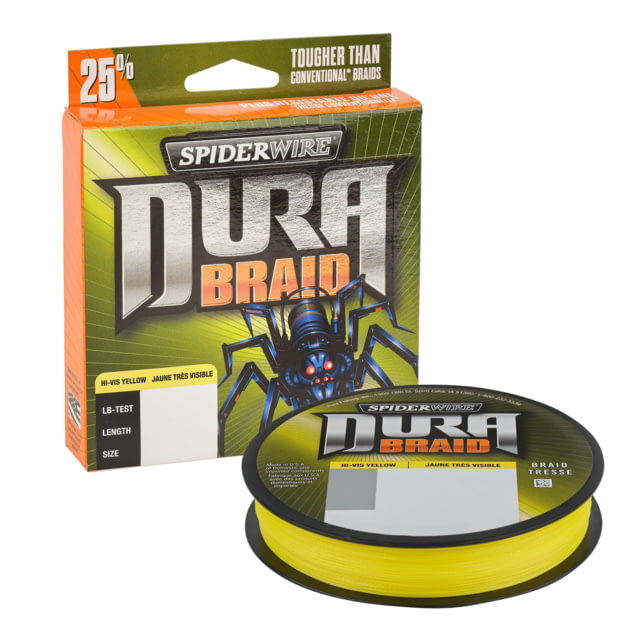 Spiderwire DuraBraid Superline 0.007in/0.19mm 15lb/6.8kg 300yd/274m 6lb Hi-Vis Yellow