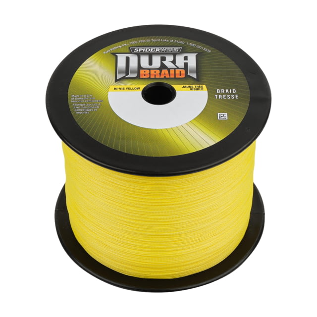 Spiderwire DuraBraid Superline 0.011in/0.28mm 30lb/13.6kg d/2743m 10lb Hi-Vis Yellow