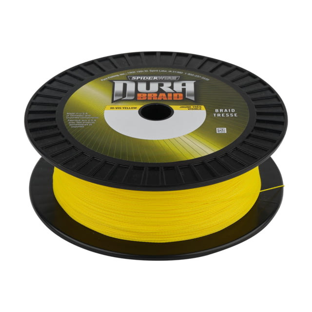 Spiderwire DuraBraid Superline 0.013in/0.32mm 40lb/18.1kg 500yd/457m 12lb Hi-Vis Yellow