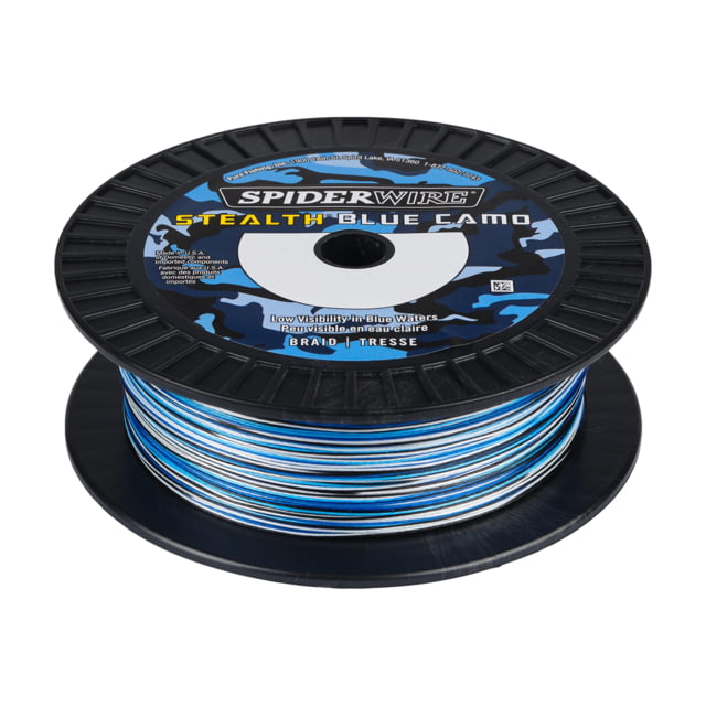 Spiderwire Stealth Blue Camo Superline 0.016in/0.40mm 80lb/36.2kg 500yd/457m 20lb Blue Camo