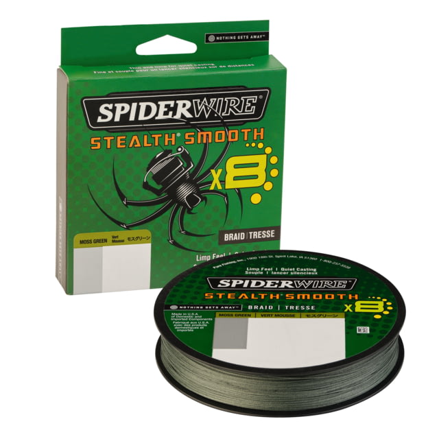 Spiderwire Stealth Smooth Superline 0.019in/0.48mm 80lb/36.2kg 270yd/246m 20lb Moss Green
