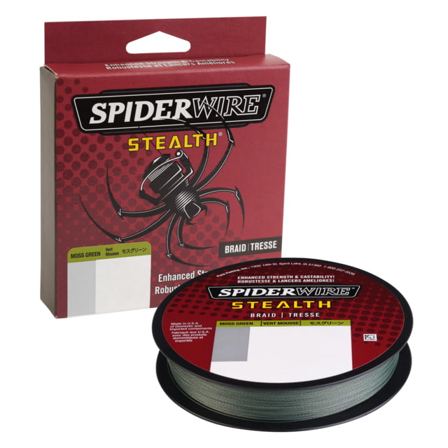 Spiderwire Stealth Superline 0.014in/0.35mm 50lb/22.6kg 300yd/274m 14lb Moss Green