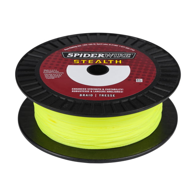 Spiderwire Stealth Superline 0.015in/0.38mm 65lb/29.4kg 500yd/457m 17lb Hi-Vis Yellow