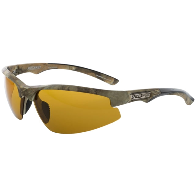Spiderwire Terror Eyes Sunglasses Matte Camo Frame Amber Lens