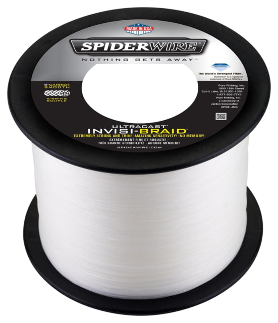 Spiderwire Ultracast Braid Superline 0.003in/0.07mm 6lb/2.7kg 2188yd/2000m 1lb Invisibraid-Translucent