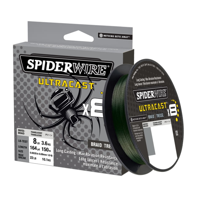 Spiderwire Ultracast Braid Superline 10lb test 164yd Invisibraid-Translucent Boxed