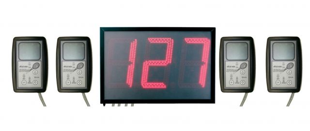 Sports Radar Nfsc IV Quad Radars Dl834 Led Display Four Nfsc Tour Radar Units w/ 25in Cat5 Cable Each NFSC IV