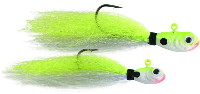 Spro Phat Flies Jig 1/8oz 2/Pack Chartreuse Ghost 2Pk
