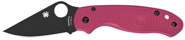 Spyderco Para 3 Lightweight Folding Knife 2.93in CTS BD1N DLC Plain Blade Pink FRN Handle