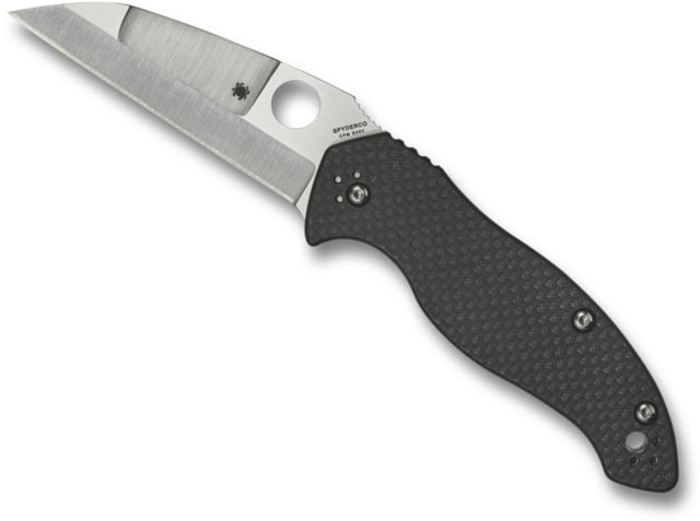 Spyderco Canis Folding Knife 3.36in CPM S30V Steel Wharncliffe Blade G10 Laminate/ Carbon Fiber Handle Designed by Kelly McCann Carbon Fiber