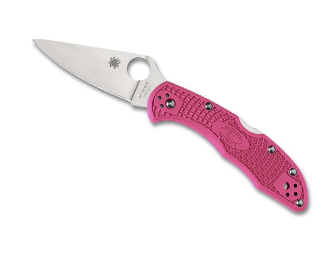 Spyderco Delica 4 Flat Ground Pink CPM S30V Steel PlainEdge Pink