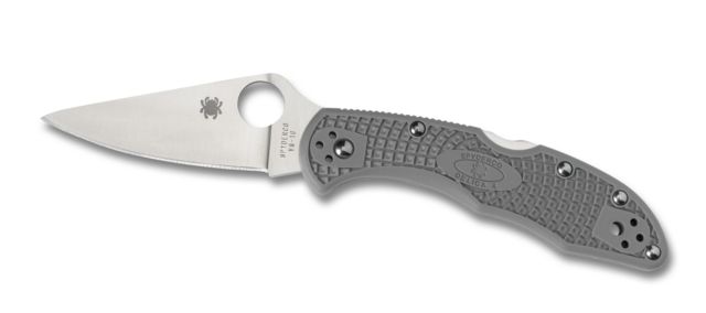 Spyderco Delica4 Lightweight Gray FRN Handle Flat Ground FE Blade Fold Knife