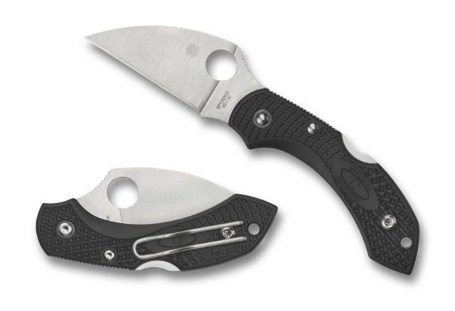 Spyderco Dragonfly 2 Wharncliffe Plain Edge Folding Knife 2.28in FRN Tip-Up Black