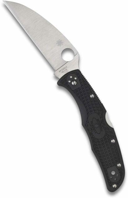 Spyderco Endura 4 Flat Ground Wharncliffe Plainedge Black Frn