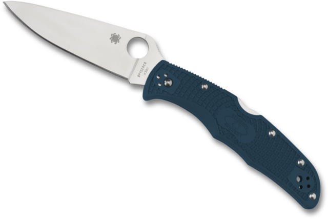 Spyderco Endura 4 Folding Knife 3.8in K390 Steel Leaf Blade FRN Handle Blue