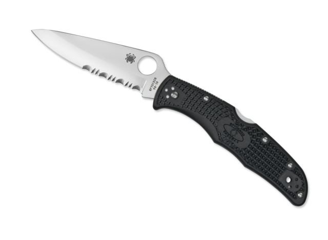 Spyderco Endura4 Lightweight Black FRN Handle PS Silver Blade Fold Knife