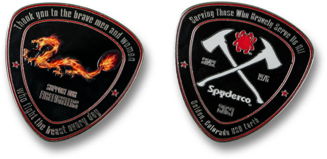 Spyderco Fire Dragon Coin 2021 Wildland Firefighter Foundation Black