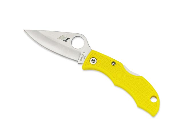 Spyderco Ladybug 3 Folding Knife Salt Yellow FRN Handle H-1 FE Blade