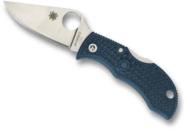 Spyderco Manbug Folding Knife 1.97in K390 Steel Leaf Blade FRN handle Blue