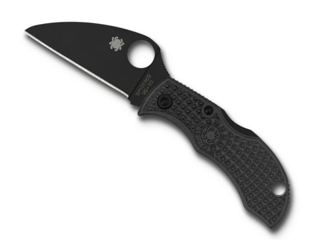 Spyderco Manbug Wharncliffe Folding Knife 1.97in Blade VG-10 Steel Black Blade Black