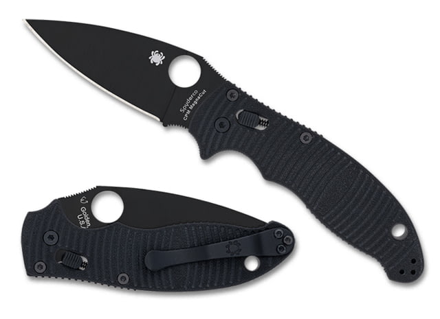 Spyderco Manix 2 Folding Knives 3.37in CPM Magnacut G-10 DLC Black